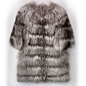 Russian Silver Fox Fur Coat